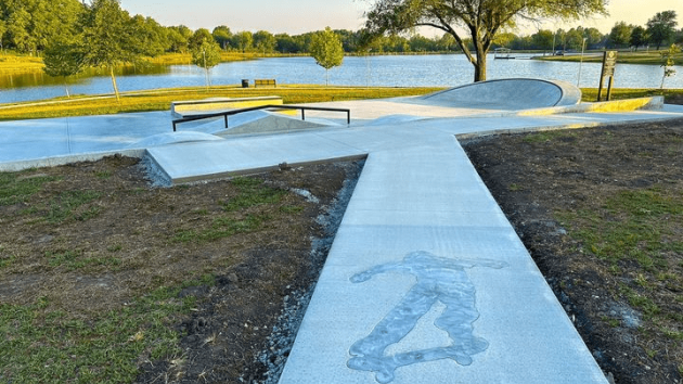 ocal community attractions featuring the public concrete skatepark by the lake at Walt Disney Municipal Park, a great activity for families staying at Circle O Lodge in Marceline, Missouri.