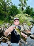 Lawson holding fish